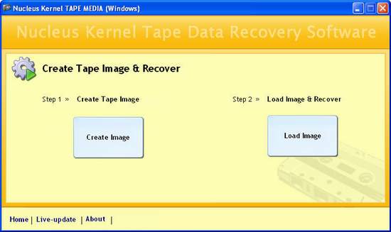 Screenshot of Nucleus Tape Recovery Software